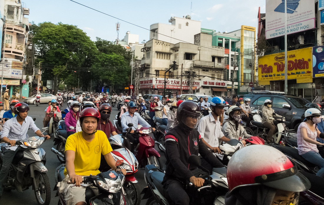 scooter traffic jam